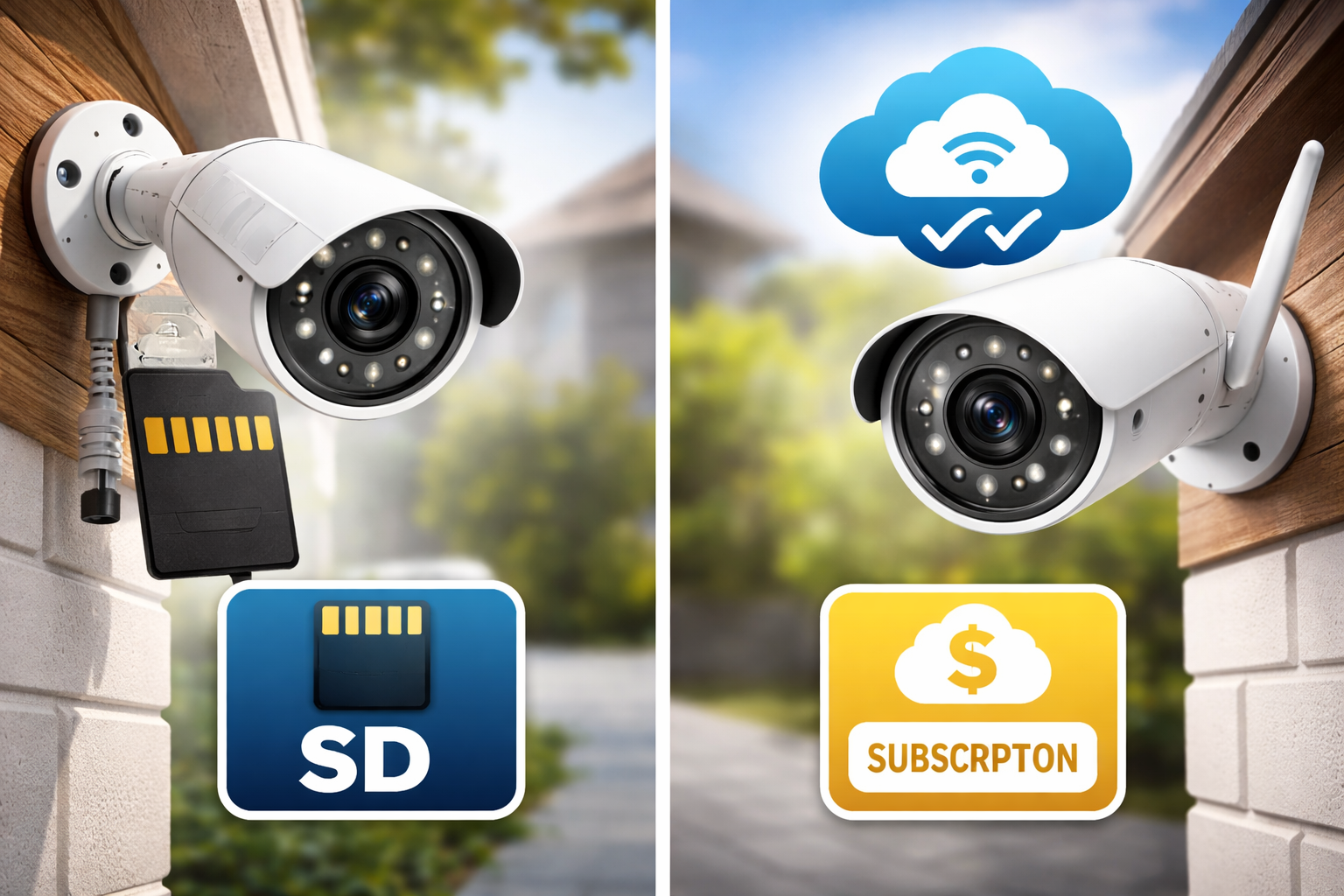 Local Storage Security Camera Do Security Cameras Require a Subscription? Cloud vs Local Storage ...